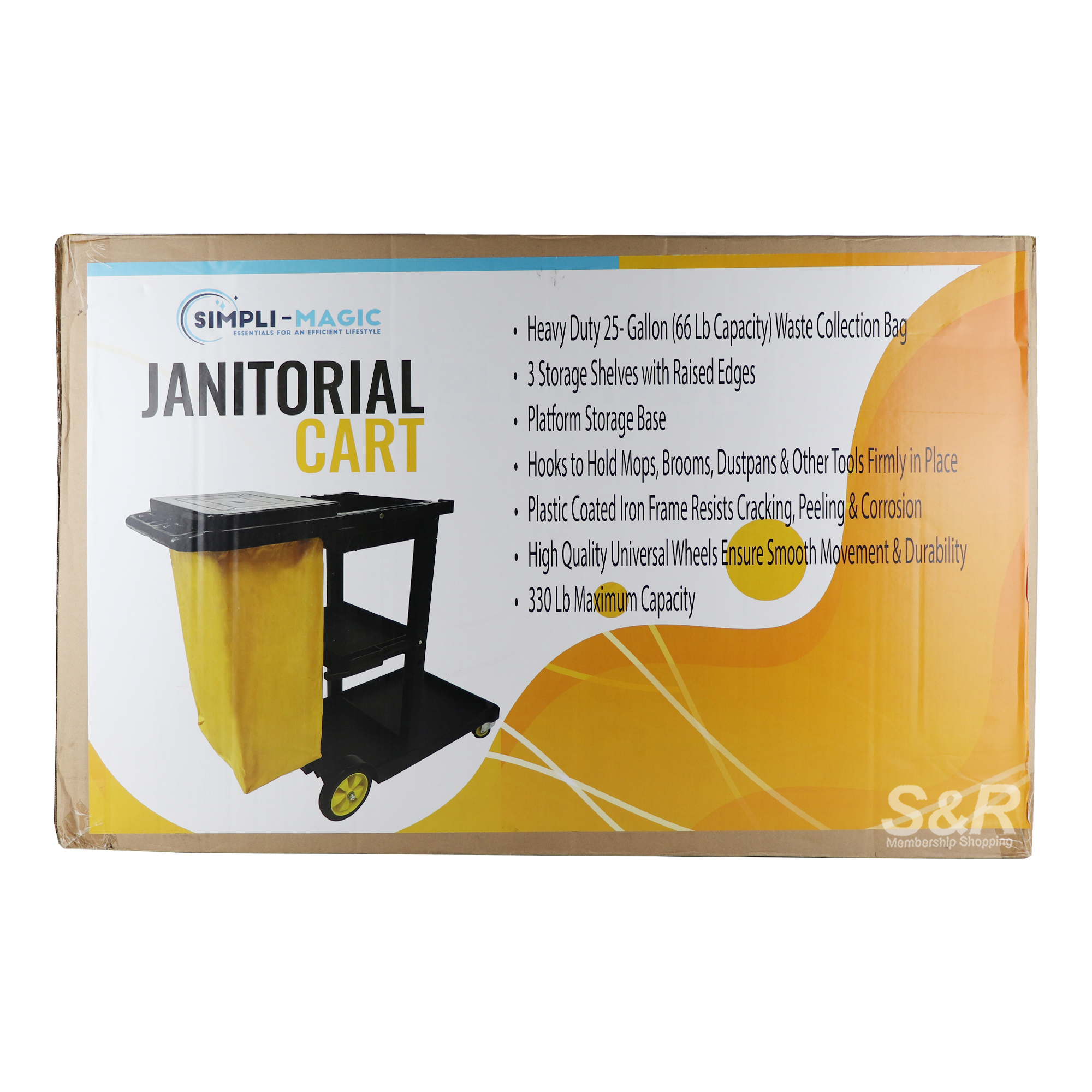Simpli-Magic Janitorial Cart 330lb